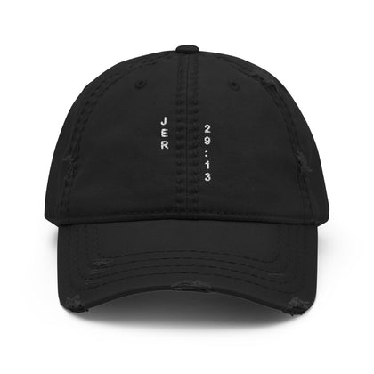 JER 29 Distressed Cap White Design - The Fresh Kings Apparel LLC